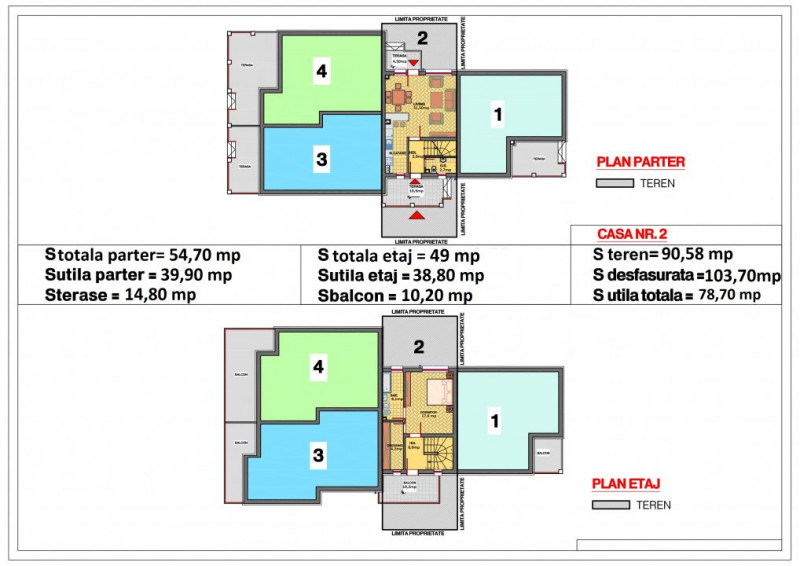 MOGOSOAIA -CRANGULUI -APARTAMENT DUPLEX CU GRADINA, TERASA SI PARCARE!