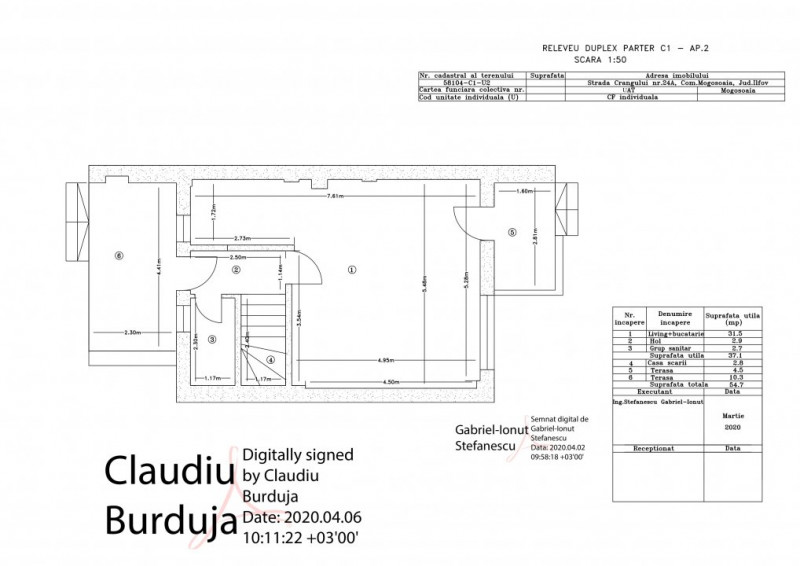 MOGOSOAIA -CRANGULUI -APARTAMENT DUPLEX CU GRADINA, TERASA SI PARCARE!