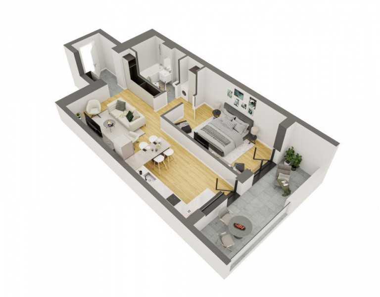 LACUL FUNDENI - SECTOR 2 - APARTAMENT SPATIOS CU TERASA IN COMPLEX REZIDENTIAL  