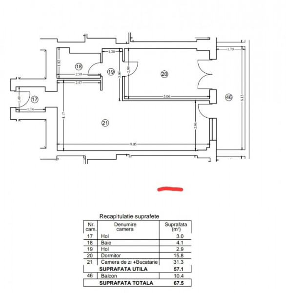 SunLake Residence, 2 camere, 67,5 mp, terasa 10 mp